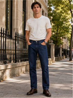 Nudie Jeans Men 30x34 Slim Jim Dry Broken Twill Italy Minimalist Organic Indigo